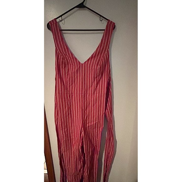 Club Monaco Pink Striped Jumpsuit - Picture 3 of 4
